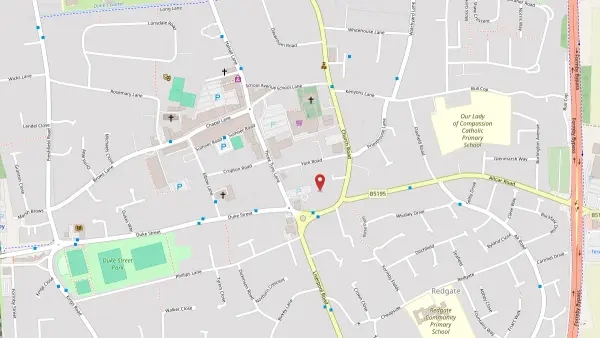 Map showing Laser Collective Formby on 56 Brows Lane